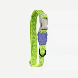 Zee.Dog Collar Reflectante Perro Verde Lima Talla L Seguridad Nocturna
