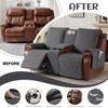 KinCam 100% Waterproof Recliner Loveseat Cover with Console, Non-Slip Reclining