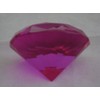 Pink Glass Diamond Shaped Paperweight 3.15 INCHES (80 MM)