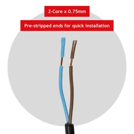 SPARES2GO 2 Core Extra Long Mains Power Cable Plug for Hedge Cutter (8.4m)