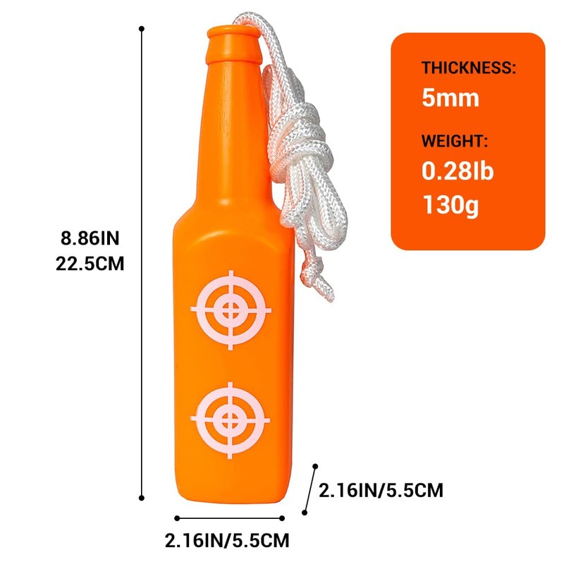 Bottle Shooting Target, Portable Airsoft Practice Accessories with Hanging Rope