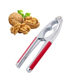Nutcracker Walnuts, High Quality Pecan Clips, High Quality Multifunctional Nutcracker, Pecan Nuts, Walnuts, Almonds, Hazelnuts, etc. With Good Power Transmission, with Non-Slip Handle (Red)