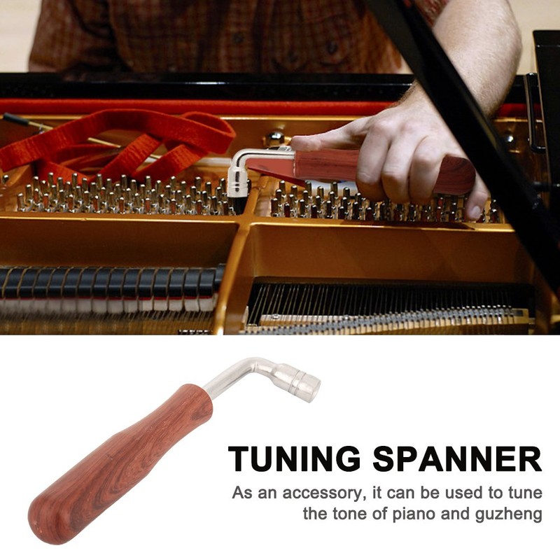 Dilwe Piano Tuning Key, L Shape Stainless Steel Plastic Handle