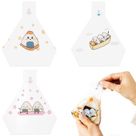 ADOFUN Onigiri Rice Ball Pack, Onigiri Film, Onigiri Film, Pack of 50, Triangle Onigiri Bags Made of OPP Material, Suitable for Packing Rice Balls at Bento Boxes, Picnics, Convenience Stores, and
