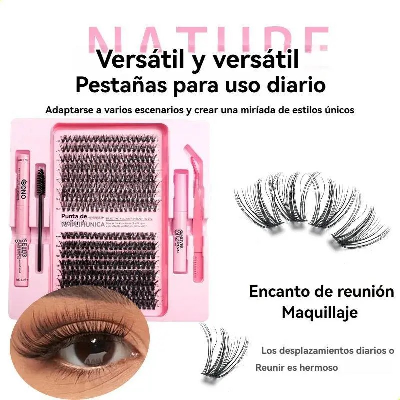 Kit De Extensión De Pestañas Postizas Naturales De 30d50d