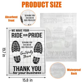 ToBeAce 500 Pcs Paper Floor Mats for Cars, Disposable Automotive Floor Mats for Car Detailing, Waterproof Car Paper Foot Pad Protectors for Auto Dealership, Detailing Service (White, 16"x20")