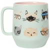 Jubilee Danica Stoneware Mug - Modern Feline Design 22 oz