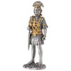 Roman Legionnaire with Sword in Pewter, Silver and Gold Painted