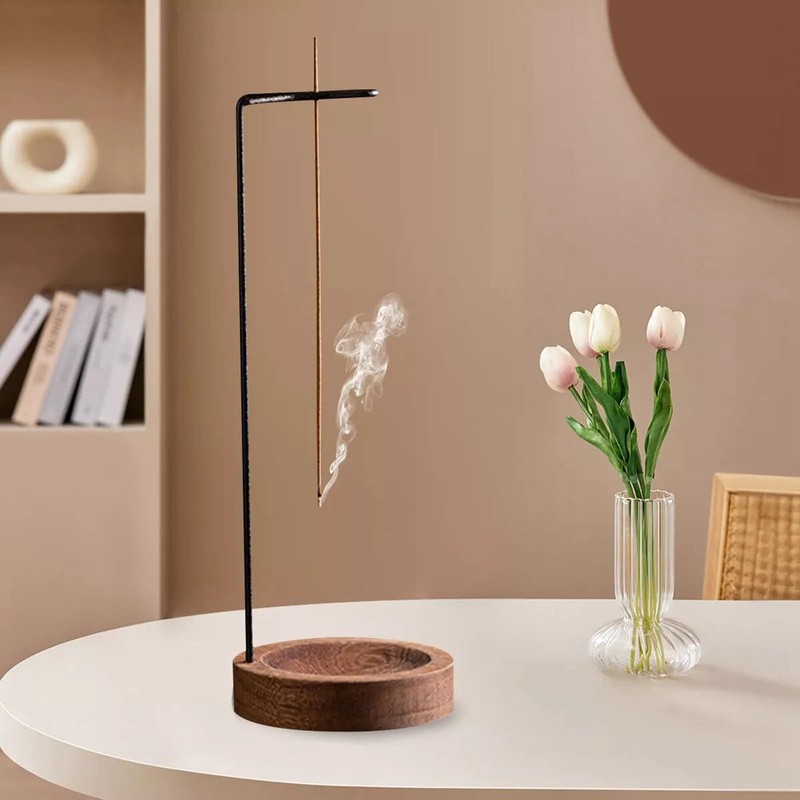 Shinekoo Incense Burners Stick Holder Wood Upside Down Incense Home