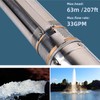 LCyindu 1HP Deep Well Submersible Pump,220V/60Hz,33GPM,207FT Head,Stainless Steel with 9.8ft