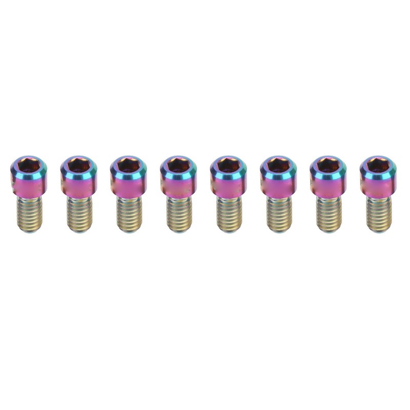 RISK 8Pcs Mountain Bike Pedal Bolts Titanium Alloy Anti Slip
