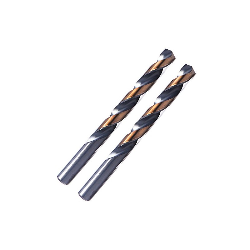 2PCS, 7/16", Black and Gold Twist Drill Bits