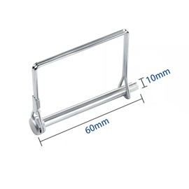 Leliafleury 5Pcs Shaft Locking Pin Square Pto Pin Safety Coupler Pin Wire Lock Pin for Track Farm Lawn Trailers Garden (10mm x 60mm)