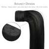 WENNALIFE Ponytail Extension, 45 cm, 80 g, Deep Black Ponytail