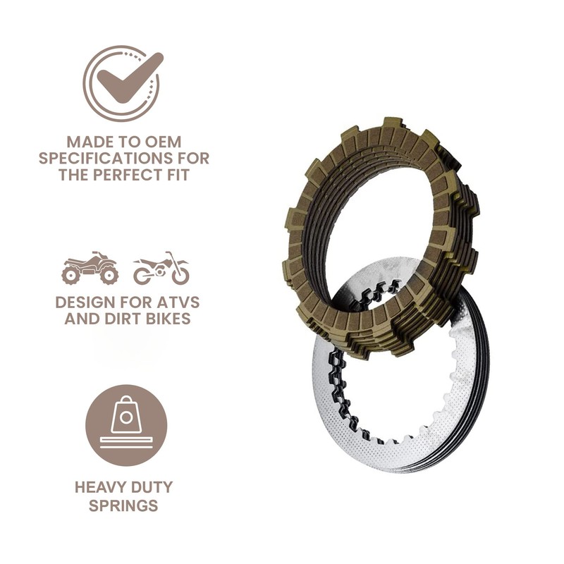 Tusk Clutch Kit with Heavy Duty Springs Compatible With Honda