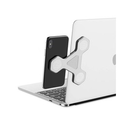 xcivi Monitor Side Mount Magnetic Bracket Laptop Duo Screen Mount - Mount Your Smartphone or Tablet to Your Laptop and Monitor (Sliver)