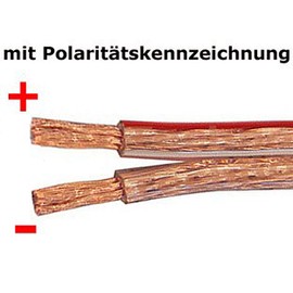 M&G Techno 10m Speaker Cable (Single-Wire) 2x2,5mm² CCA (Copper-clad aluminum) transparent, with length marking