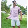 Alex Vando Mens Hawaiian Golf Shirt Moisture Wicking Digital Print