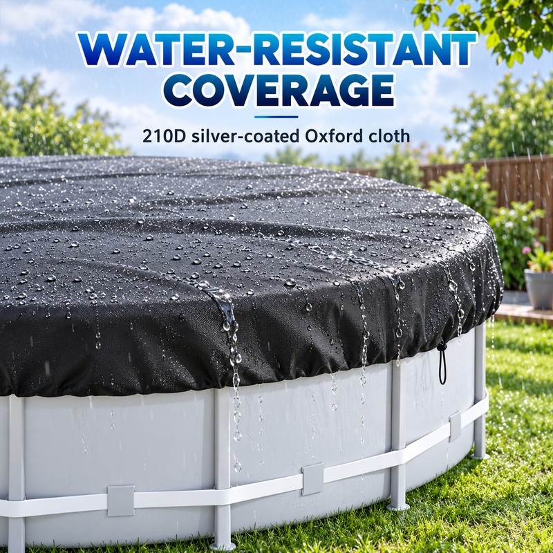 4 Ft Round 210D Waterproof Above Ground Pool Cover with