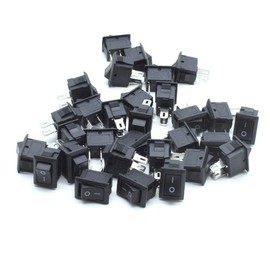 Mecion 30Pcs KCD11 AC 3A 250V On/Off 2 Position 2 Pin SPST Boat Rocker Switch