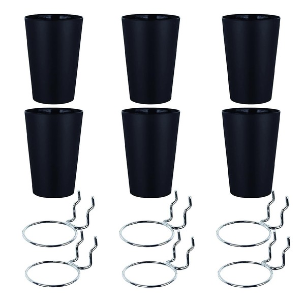 ZERONOWA Perforated Board, Pegboard Hooks with Cups, Set of 6,