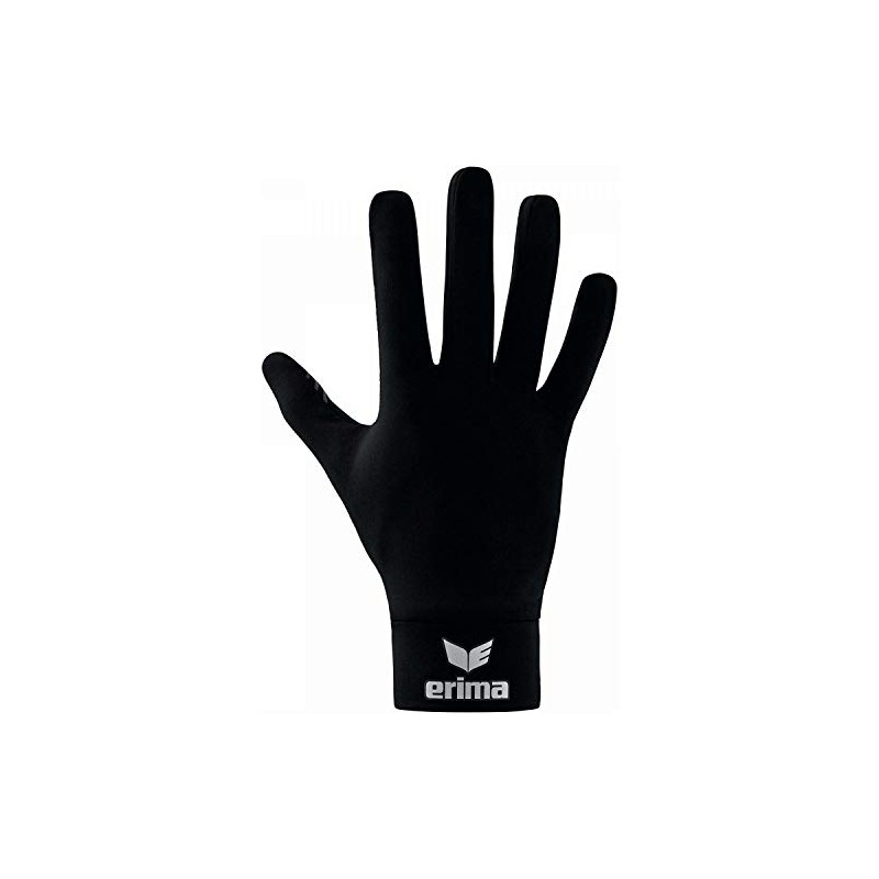 Erima Adult Functional Field Player Gloves, Black, 7