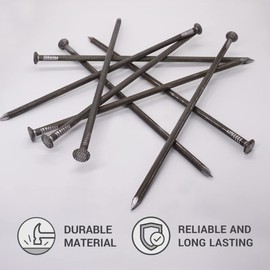 Marcopol (Pack of 3) Carbon Steel 8.0 x 300 mm Construction Nails Flat Round Head Multi-Purpose Common Wire Nails Woodworking (3, 8.0 x 300 mm)