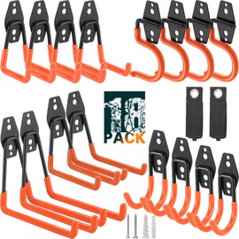 LUPYJI 18 Pack Garage Hooks Heavy Duty, Wall Mount Steel Utility Hooks&Hangers, Garage Storage Organization and Tool Hangers for Power ＆ Garden Tools, Ladders, Bikes, Ropes and Bulk Items