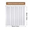 EMLTHORY White Bathroom Window Curtain 60 x 48 inches,Narrow Short