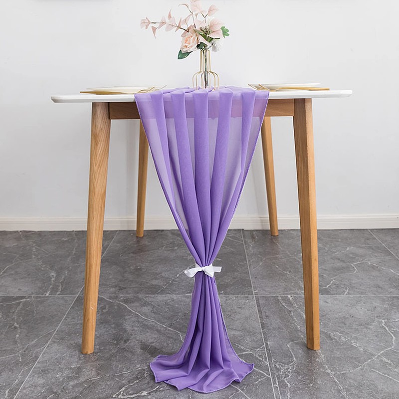 Time to Sparkle 2PCS 10FT Chiffon Table Runner Wedding Decor