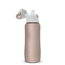 DAFI Trinkflasche mit Filter Solid 0,7 L Beige - Wasserflasche mit Wasserfilter, BPA-Frei, Sportflasche mit gefiltertes Wasser für Reisen, Filterflasche Outdoor + Aktivkohle Filter Strohhalm