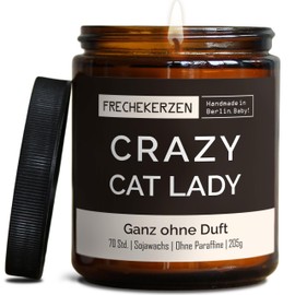 Lustige Duftkerze mit Spruch für Katzen Besitzer & Liebhaber | Handgemacht aus Sojawachs | In Geschenkbox | Nachhaltiges Valentinsgeschenk Gastgeschenk Katzenhalter Cat Lovers |Ohne Duft