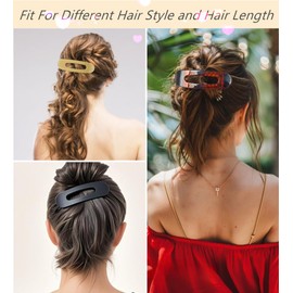 Pack of 6 Flat Hair Clips Women's Laying Hair Clips Thin Thick Hair Non-Slip Hair Clips