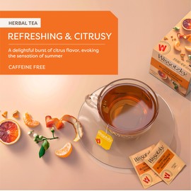 Wissotzky Blood Orange Mandarin Herbal Tea (3 Pack - 60 Tea Bags) | Citrus Blend | Caffeine Free Tea | Uplifting & Bright