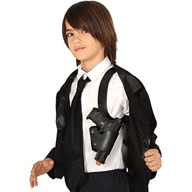Children's Pistol Holster with Pistol Black Halter Chest Holster Policeman SWAT