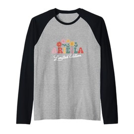 Ariella Limited Edition Flowers Custom Name Wife Grandma Raglan Baseball Tee