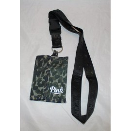 Victoria's Secret Pink Mesh Pocket Lanyard Wallet - Dark Camo