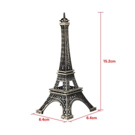 Emoshayoga Eiffel Tower Model - Antique Bronze Paris Eiffel Tower Statue, Vintage Alloy Model, Desktop Decoration, Eiffel Tower Statue Decoration (25 cm)
