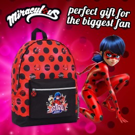 Miraculous Ladybug Kids Backpack, Girls Backpacks For School, Lightweight Rucksack For Travel, Sports, Cute Gifts For Girls