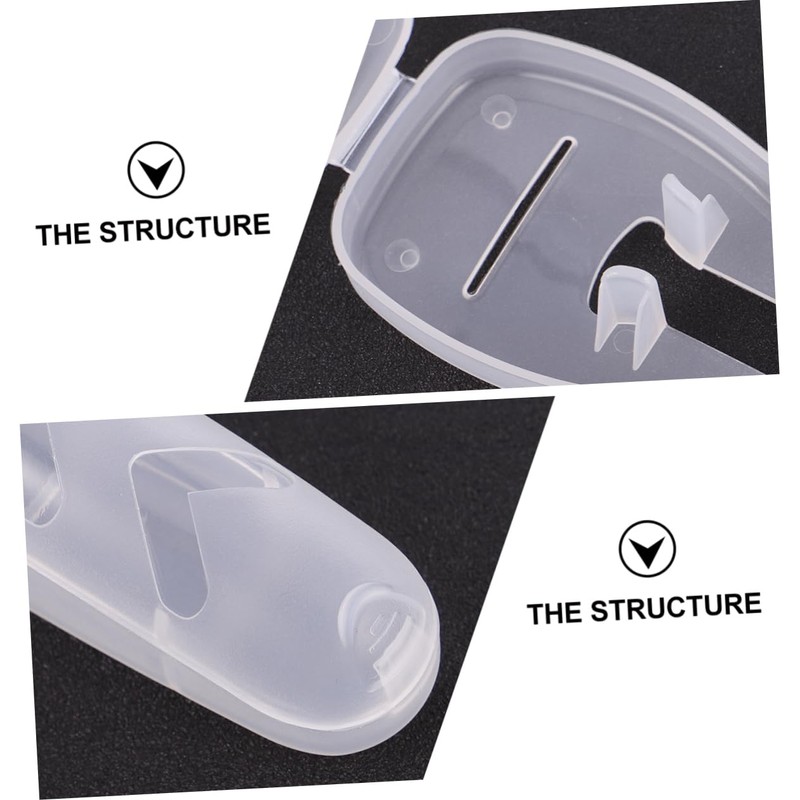 Gatuida 4pcs Transparent Razor Storage Bag Durable Manual Razor Holder