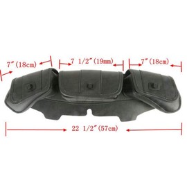 PACASK Windshield Bag Tri Pouch 3 Pocket Fairing For Touring Electra Street Glide 96-13 FLHT FLHTC FLHX FLHTK 1996-2013 12