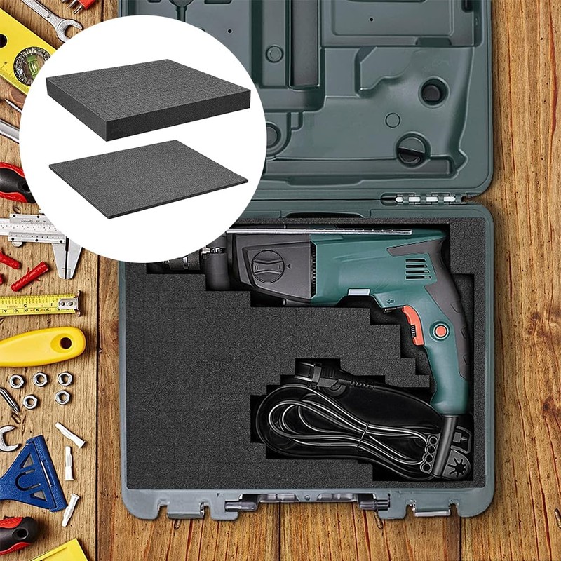 2 x Tool Box Camera Case Foam Cube Foam Insert