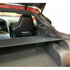 Rear Trunk Security Upper Lower Shade Cover Black for Corvette C7 Stingray 2014-2019