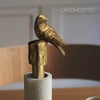 Paper Towel Holder Countertop, Gold Paper Towel Stand with Bird