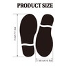 25 Pairs 50 Prints Black Shoe Footprint Stickers Footprint Floor