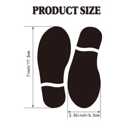 25 Pairs 50 Prints Black Shoe Footprint Stickers Footprint Floor Decals Stickers for Floor Sign Guide Directions Feet Distance Wall Decals Party Decor