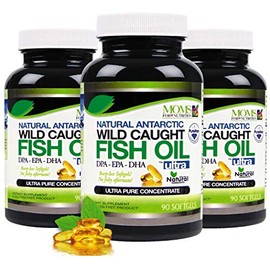 Moms For Nutrition (Pack of 3) Wild Caught Natural DPA Fish Oil Sustainable Omega 3 DPA-EPA-DHA 2,900 Milligram Fish Oil Supplement - Ultra Pure Triple Strength Concentrate - Burp-Less SoftGels
