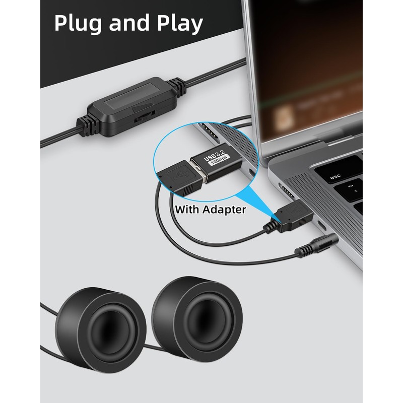 YANBORONSN MINI Computer Speaker for Desktop,6W 3.5MM Small PC Speaker,MINI