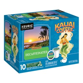 Kauai Coffee Keurig K-Cup Pods - Decaffeinated - Medium Roast – Premium Arabica (10 Count)