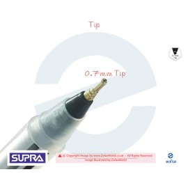 SUPRA 20Plus Smooth Ballpoint Pens Comfort Grip Office School Home Complete Pack (10 x 0.7mm Fine BLACK Ball Pens + 1 x ZOFAX Clicky Ball BLACK Pen)